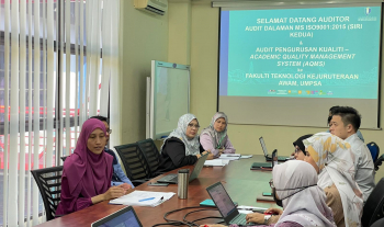 Sesi Audit Dalaman MS ISO 9001:2015 (Siri Kedua) dan Baseline Audit AQMS Fakulti Teknologi Kejuruteraan Awam, UMPSA pada 4 Jun 2024 di UMPSA Kampus Gambang